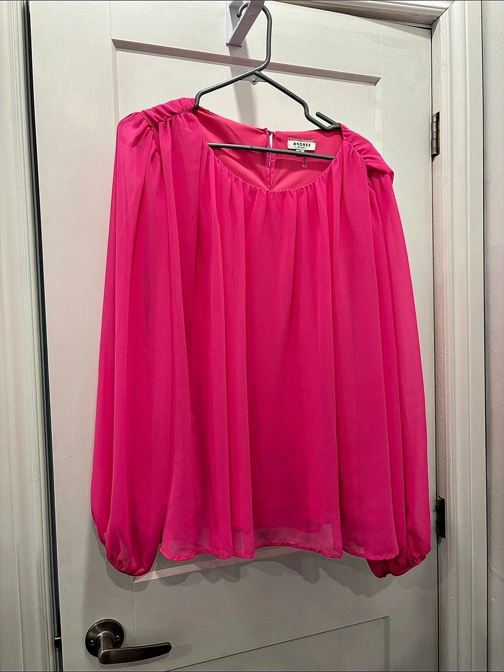 Andrée by UNIT Sheer Blouse in Pink Size 1X Like New